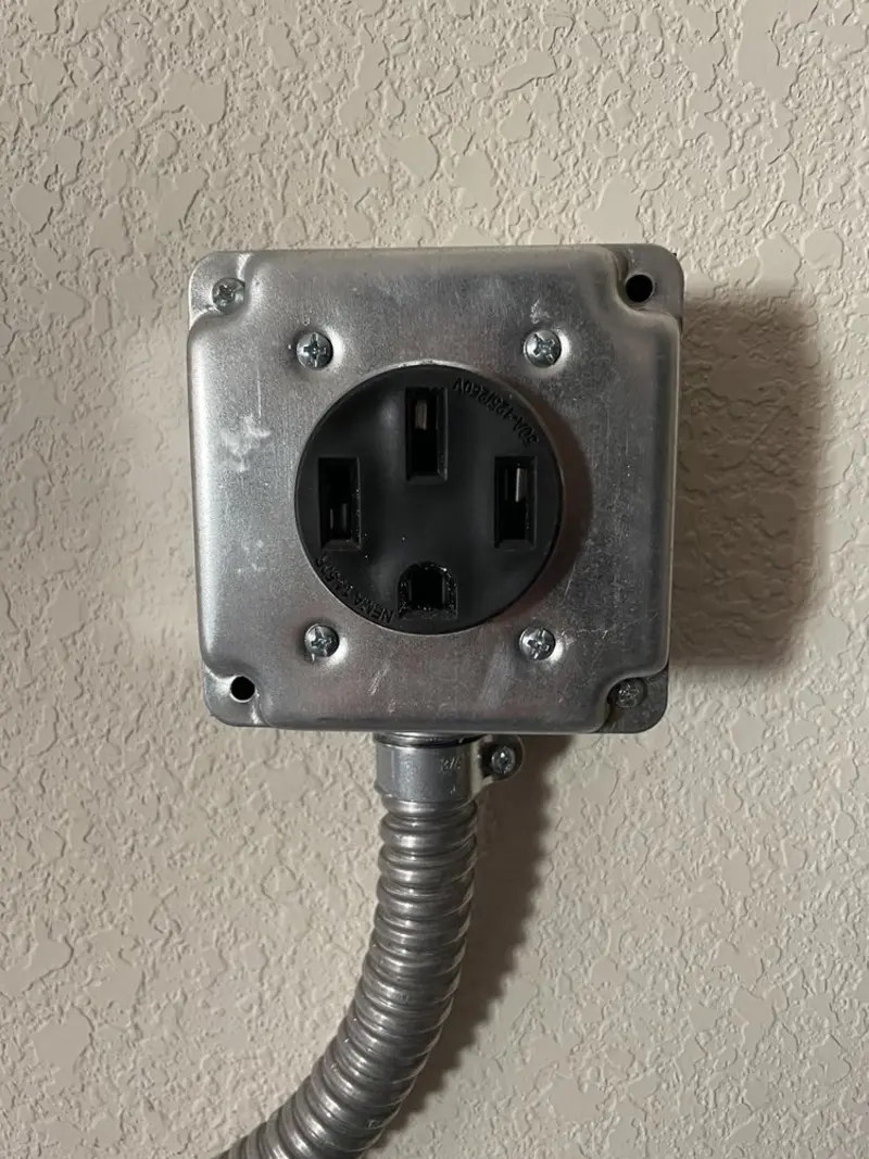 NEMA 14-50 outlet installed for Electrical Panel Upgrade in Lehigh Acres